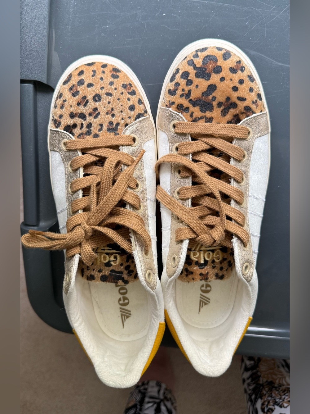 GOLA  Leopard Print Brown & White  Sneakers